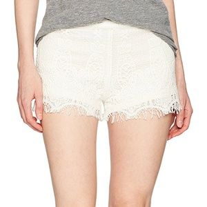 Ivory Crochet Lace Cotton Shorts NWT
